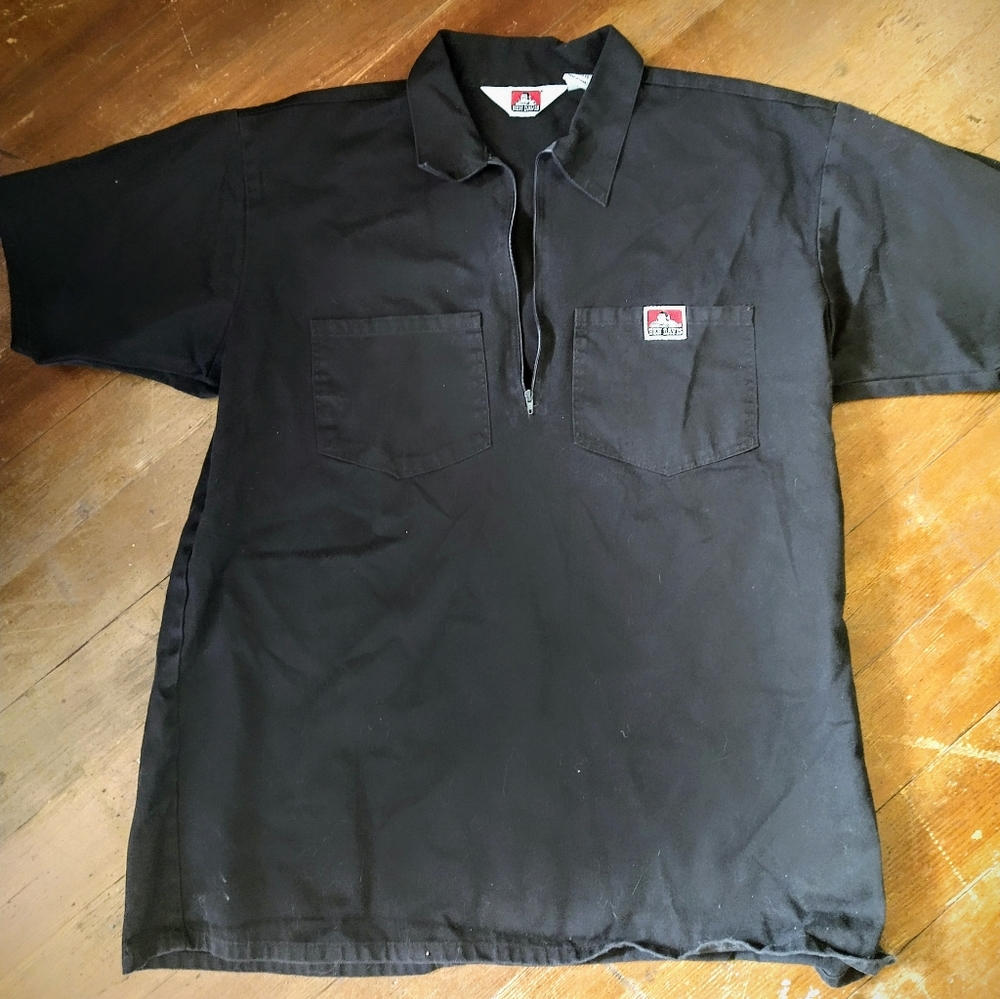 Ben Davis quarter zip work shirt XL black